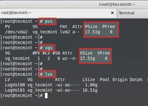 LinuxでLVMボリュームを縮小する詳細ガイド .